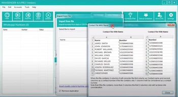 Meshink Whatsapp Marketing import files and contact